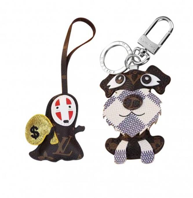 l**is V*t*n schnauzer hayao miyazaki rich faceless man keychain bag pendant